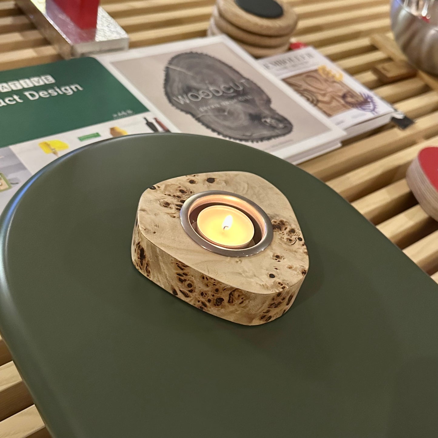 Amorf Tealight Mumluk / Mazel Kök