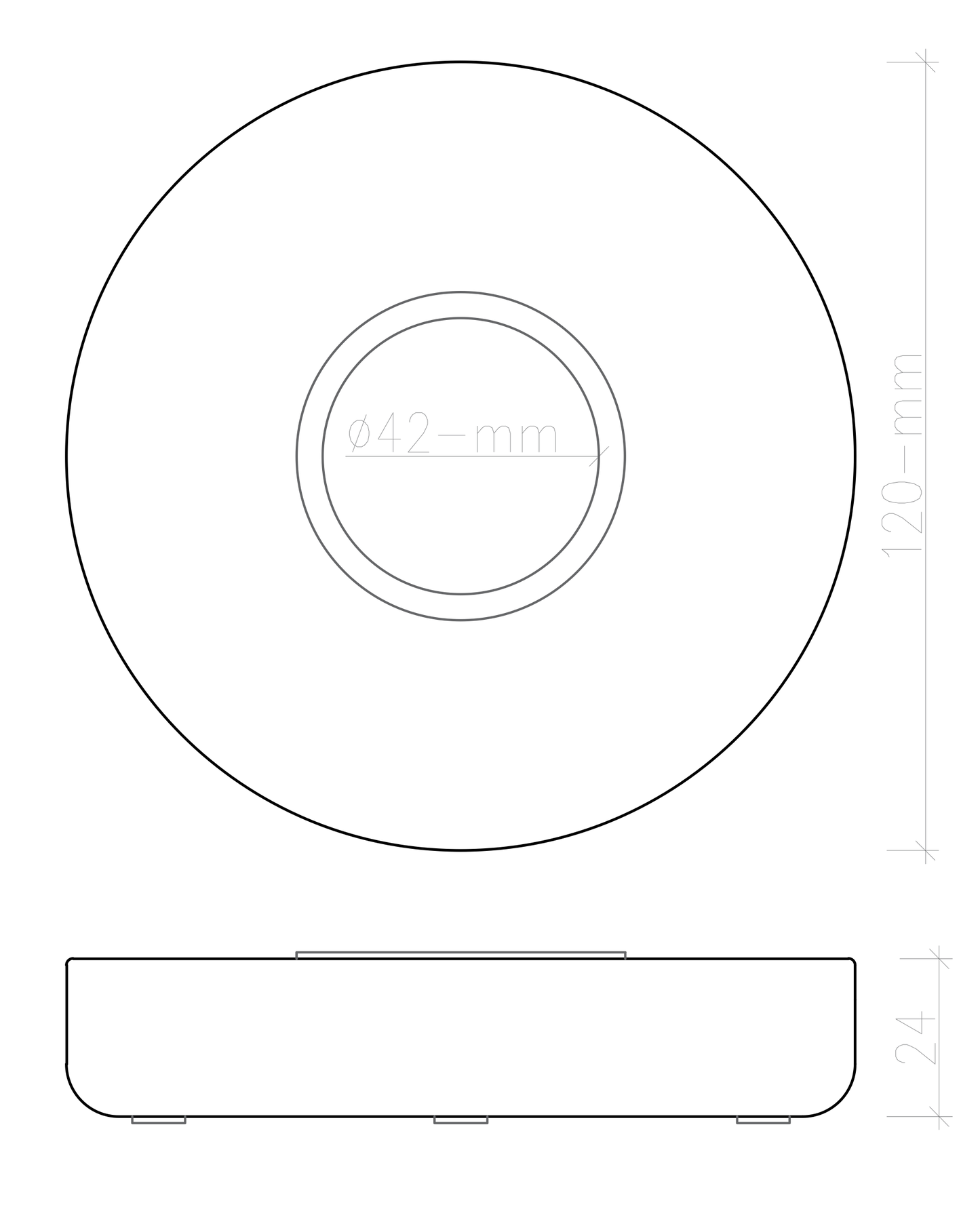 Tealight Mumluk / Meşe & Paslanmaz