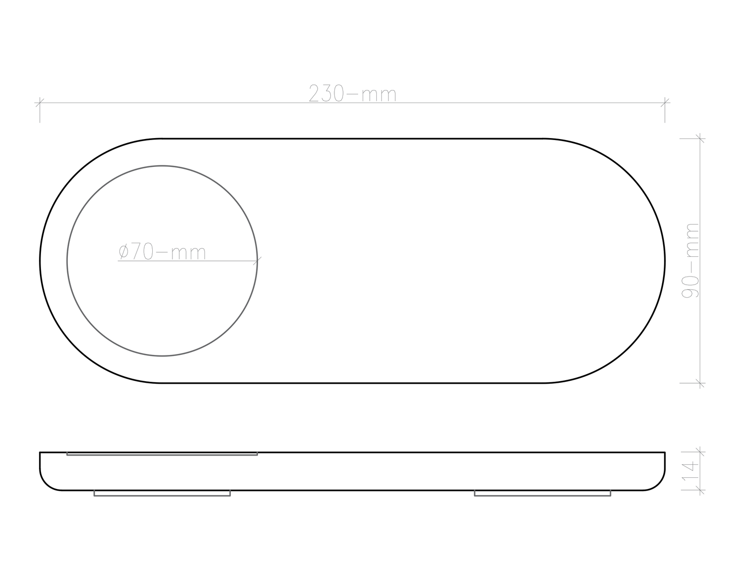Mini Sunum - Meşe / Paslanmaz Çelik