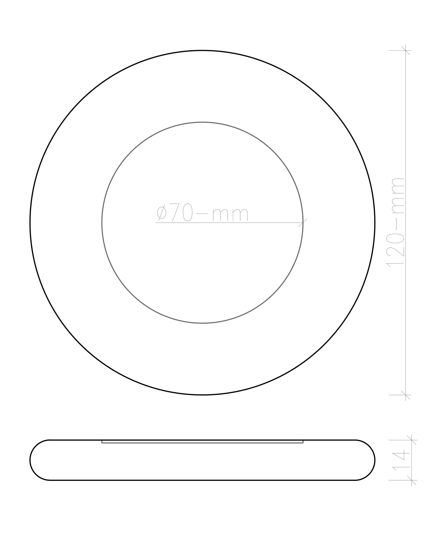 Bardak Altlığı Yuvarlak / Meşe & Paslanmaz Çelik