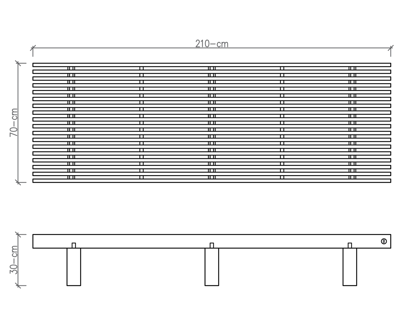 Lamell Sehpa / Meşe