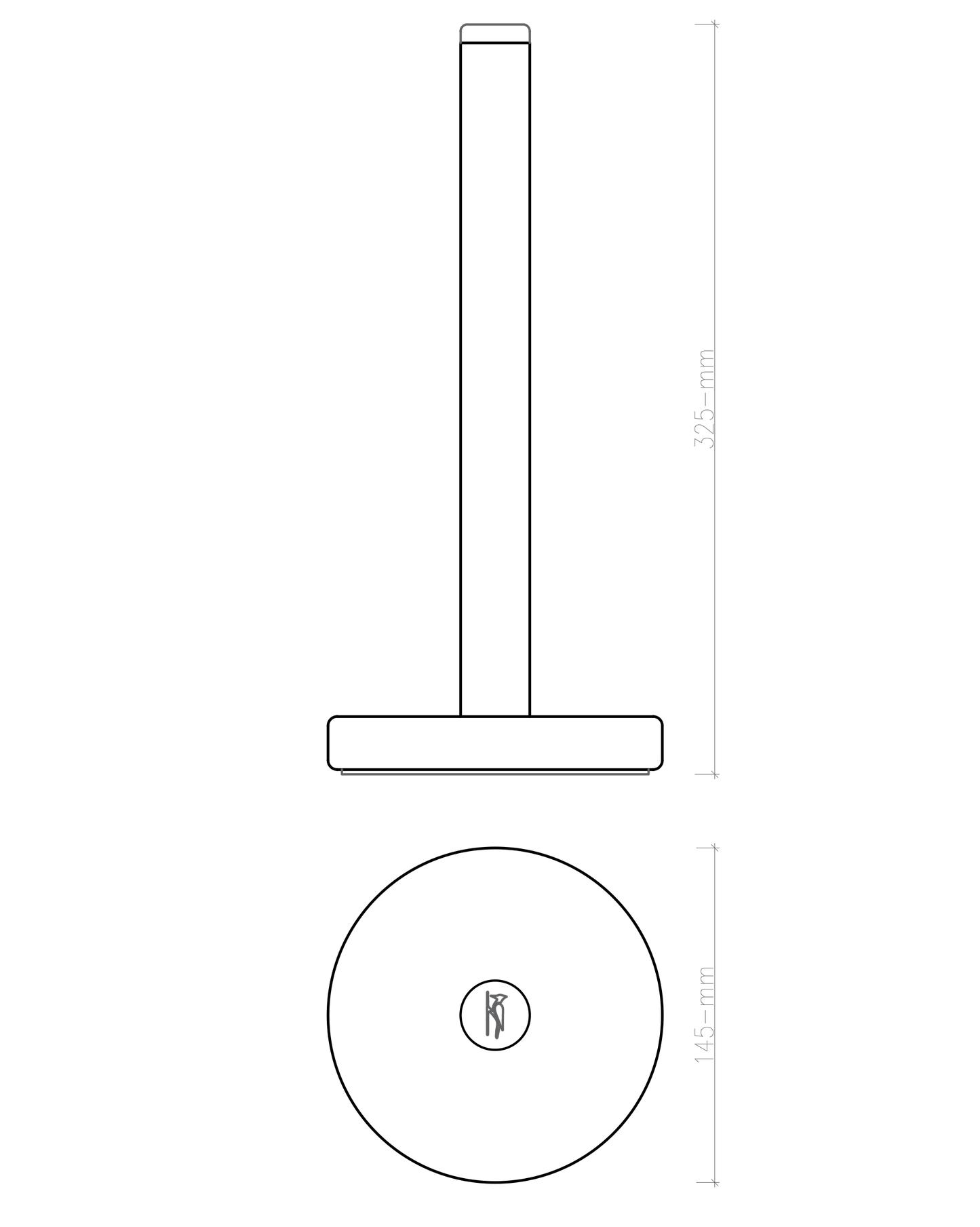 Kağıt Havlu Standı / Meşe & Paslanmaz