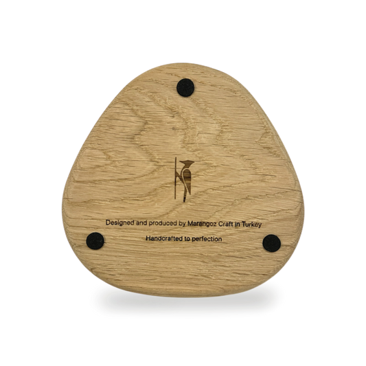 Bardak Altlığı Serbest Form / Meşe & Deri