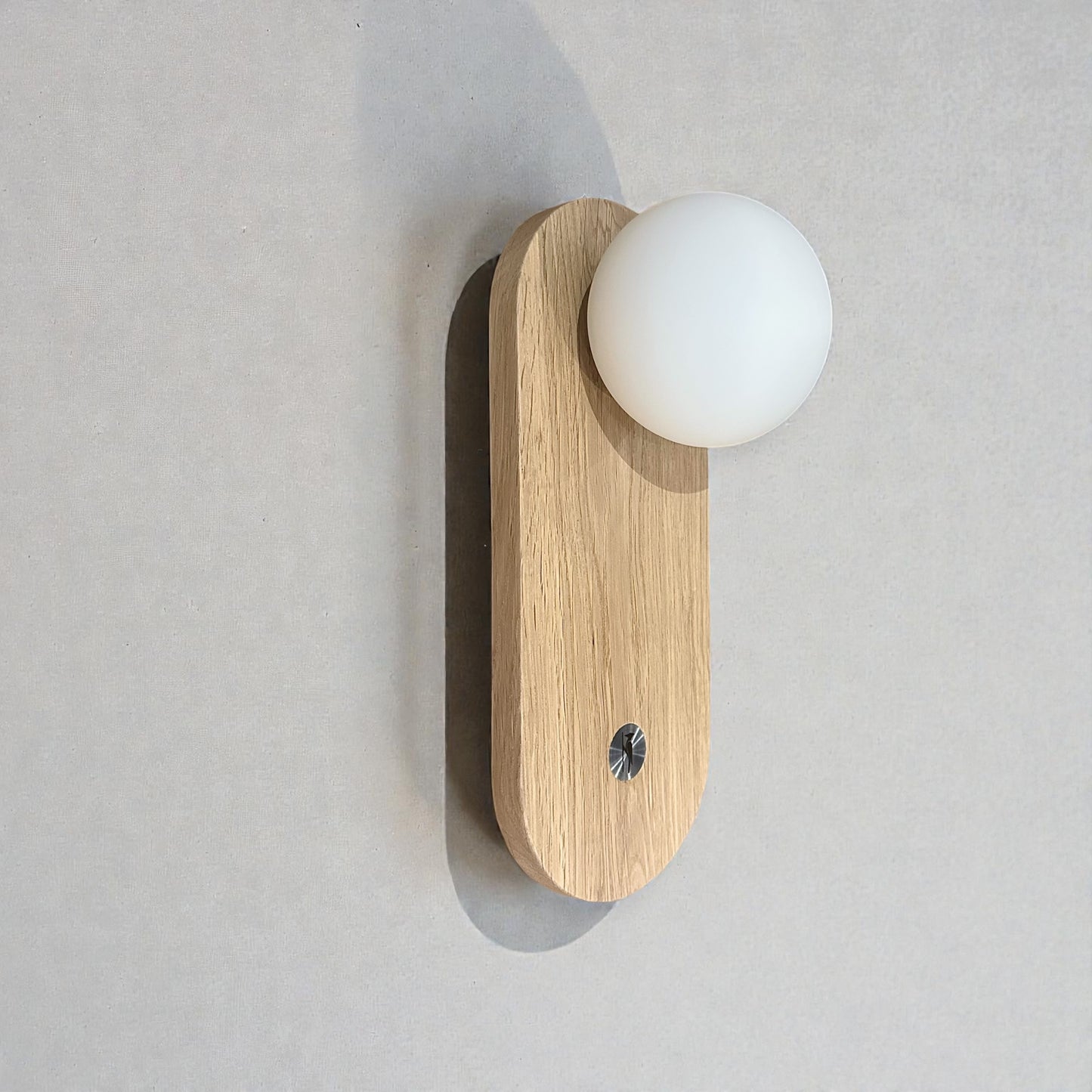 Luna Oval Aplik / Meşe