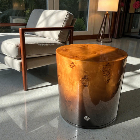 GRUND - Mazel Kök Sehpa / Siyah & Karamel / Parlak