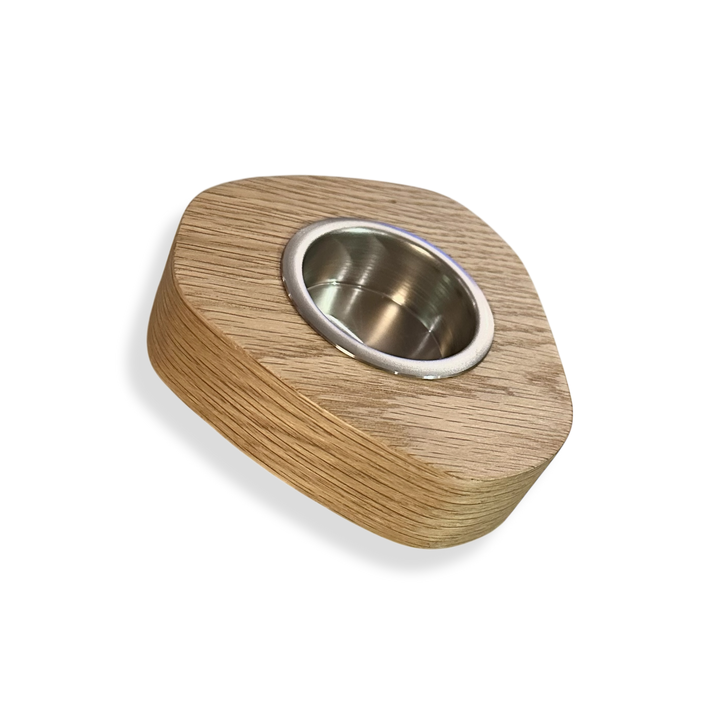 Amorf Tealight Mumluk / Naturel Meşe