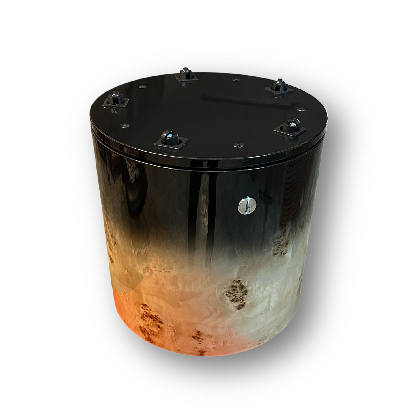 GRUND - Mazel Kök Sehpa / Siyah & Naturel / Parlak