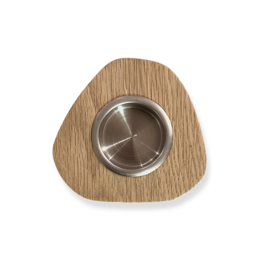 Amorf Tealight Mumluk / Naturel Meşe
