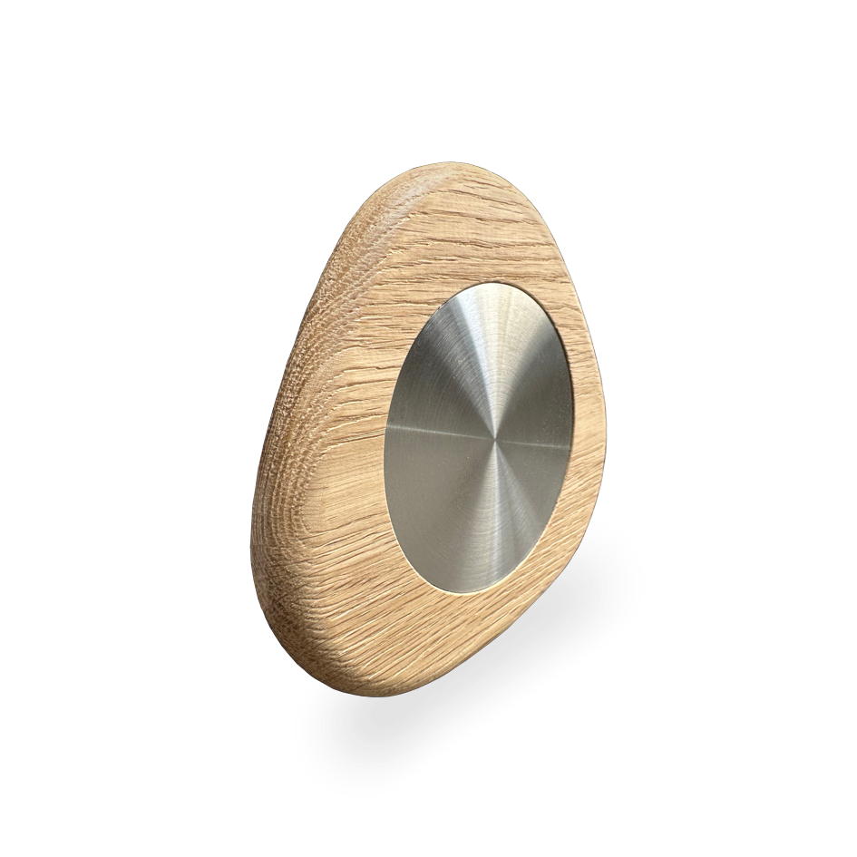 Bardak Altlığı  Serbest Form / Meşe & Paslanmaz Çelik