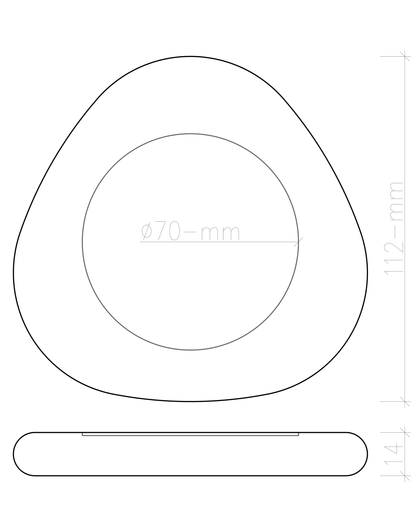 Bardak Altlığı  Serbest Form / Meşe & Paslanmaz Çelik