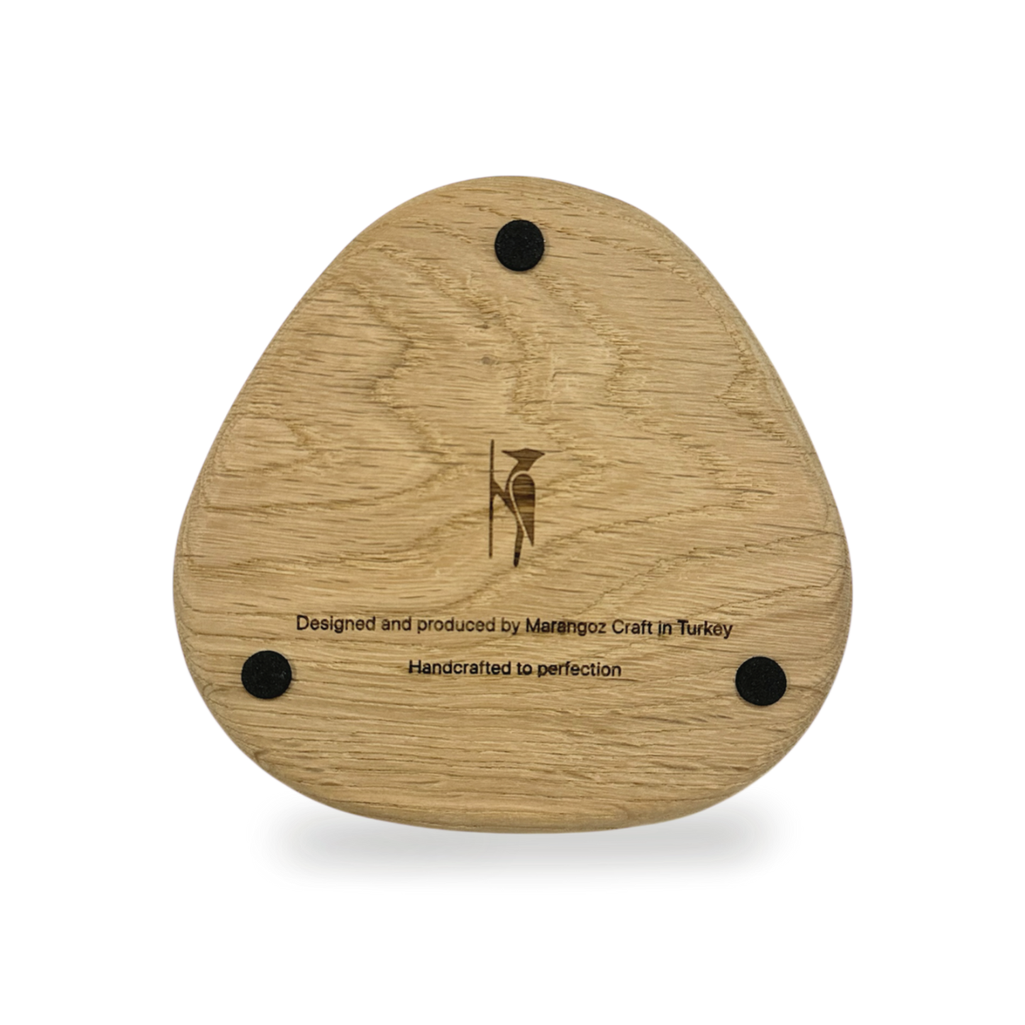 Bardak Altlığı Serbest Form / Meşe & Deri