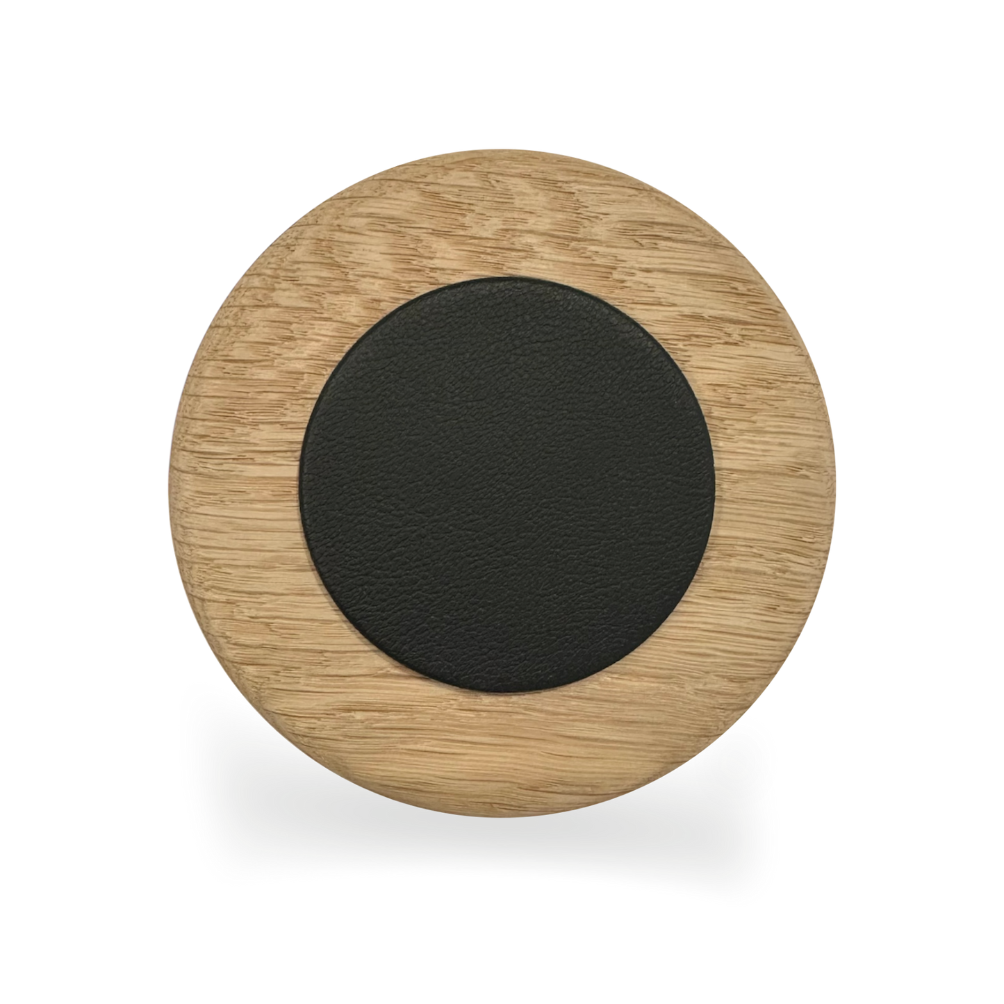 Bardak Altlığı  Yuvarlak / Meşe & Deri