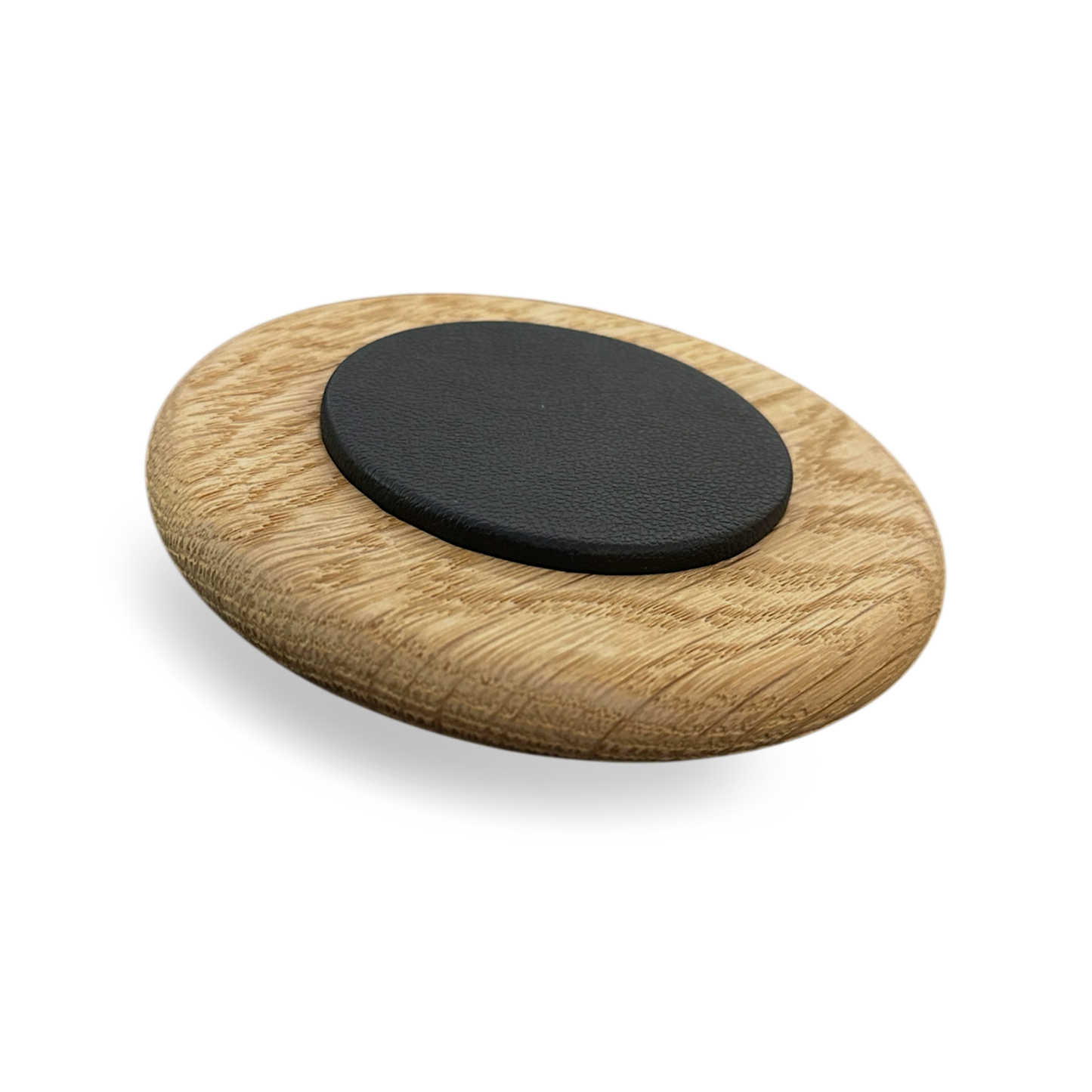 Bardak Altlığı  Yuvarlak / Meşe & Deri